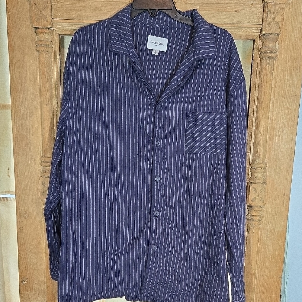 Goodfellow & Co Men's Navy Striped Pajama Set In Size XL